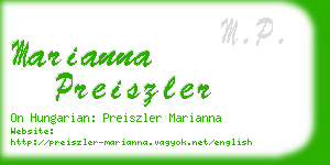 marianna preiszler business card